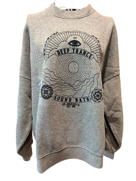 Spiritual Gangster Tops - Spiritual Gangster Deep Trance Sound Bath Boyfriend Crew Sweatshirt Gray S NWT